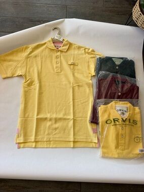 Orvis lot of 3. Yellow, burgundy, green